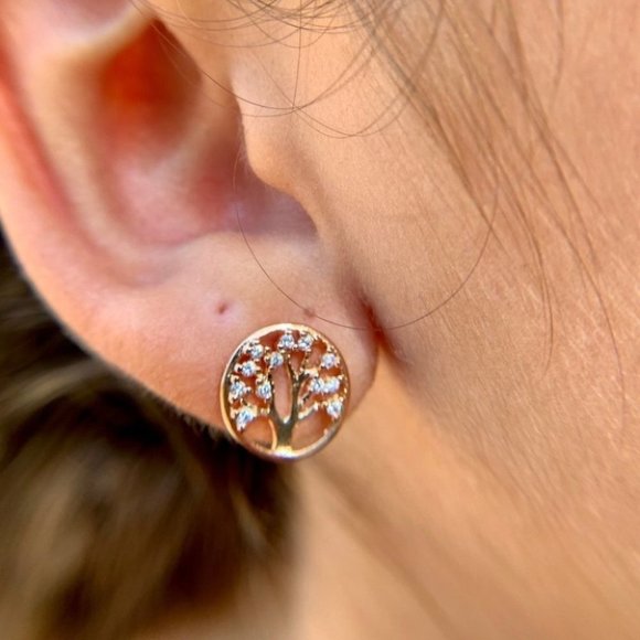 Jewelry - Gold Filled Dainty Cubic Zirconia Stud Earrings